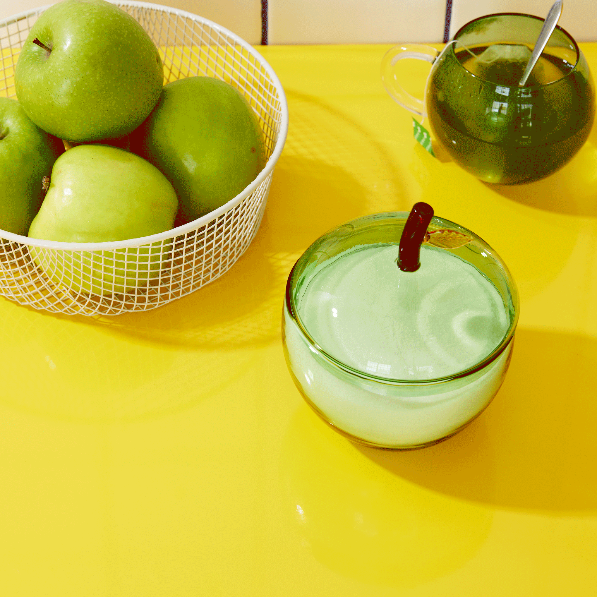 Apple Glass Sugar Bowl - Image 3