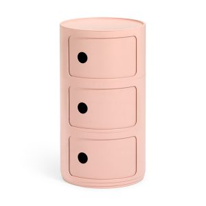 Kartell Bio Componibili 3 Tier Storage - Pink