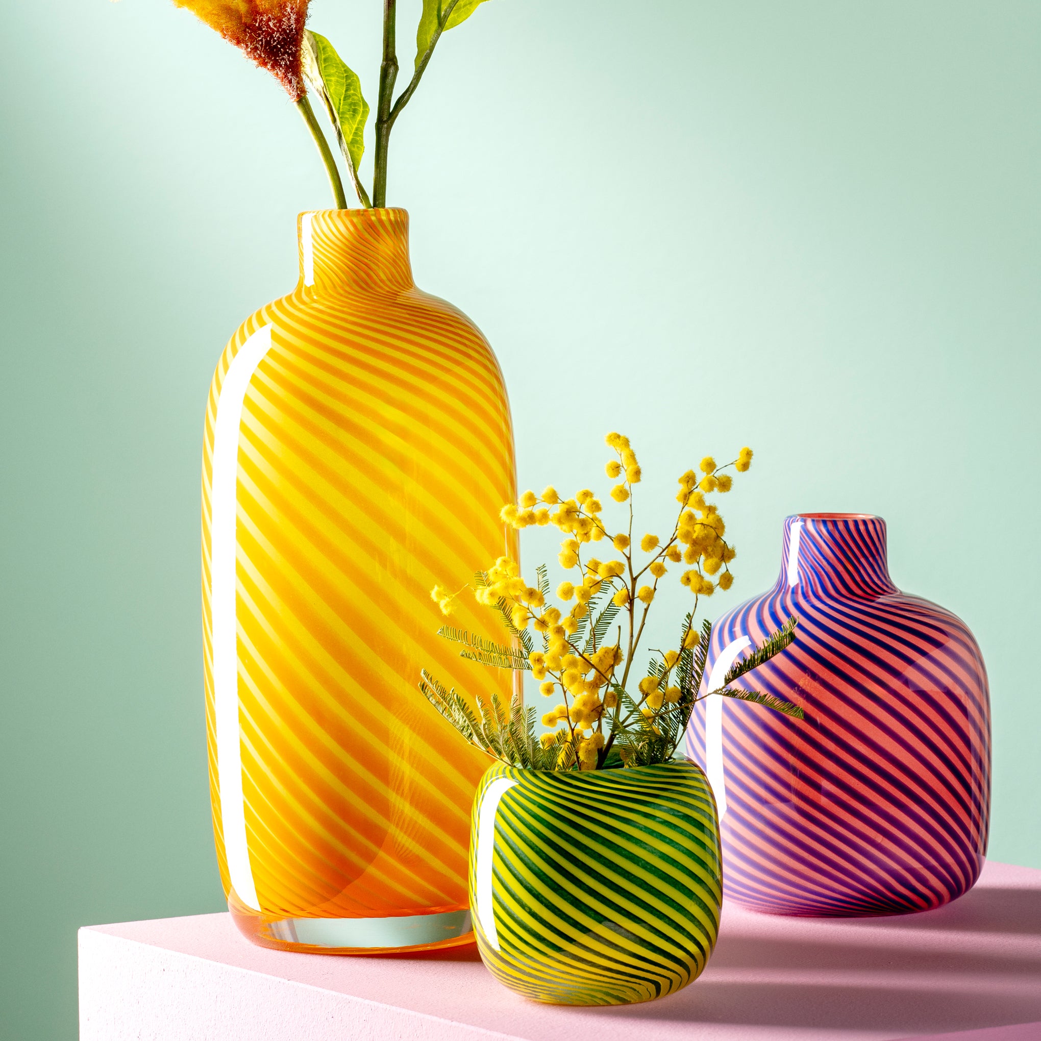 Filo Colori Glass Vase - Green - Image 4