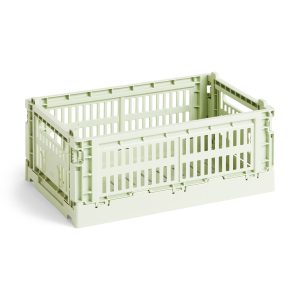 HAY Recycled Plastic Collapsible Color Crate - Mint