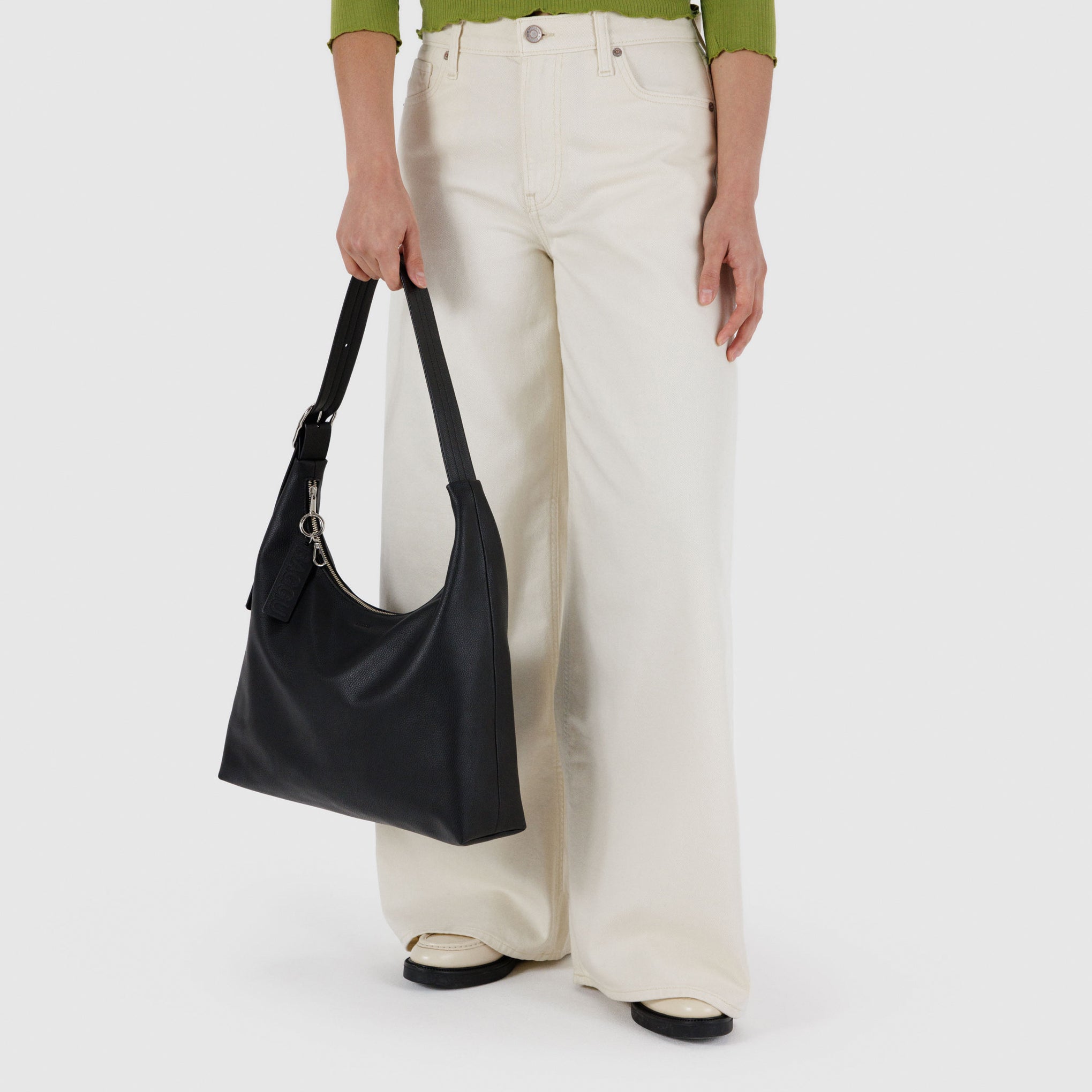 Baggu Recycled Leather Shoulder Bag - Mahogany - Image 2