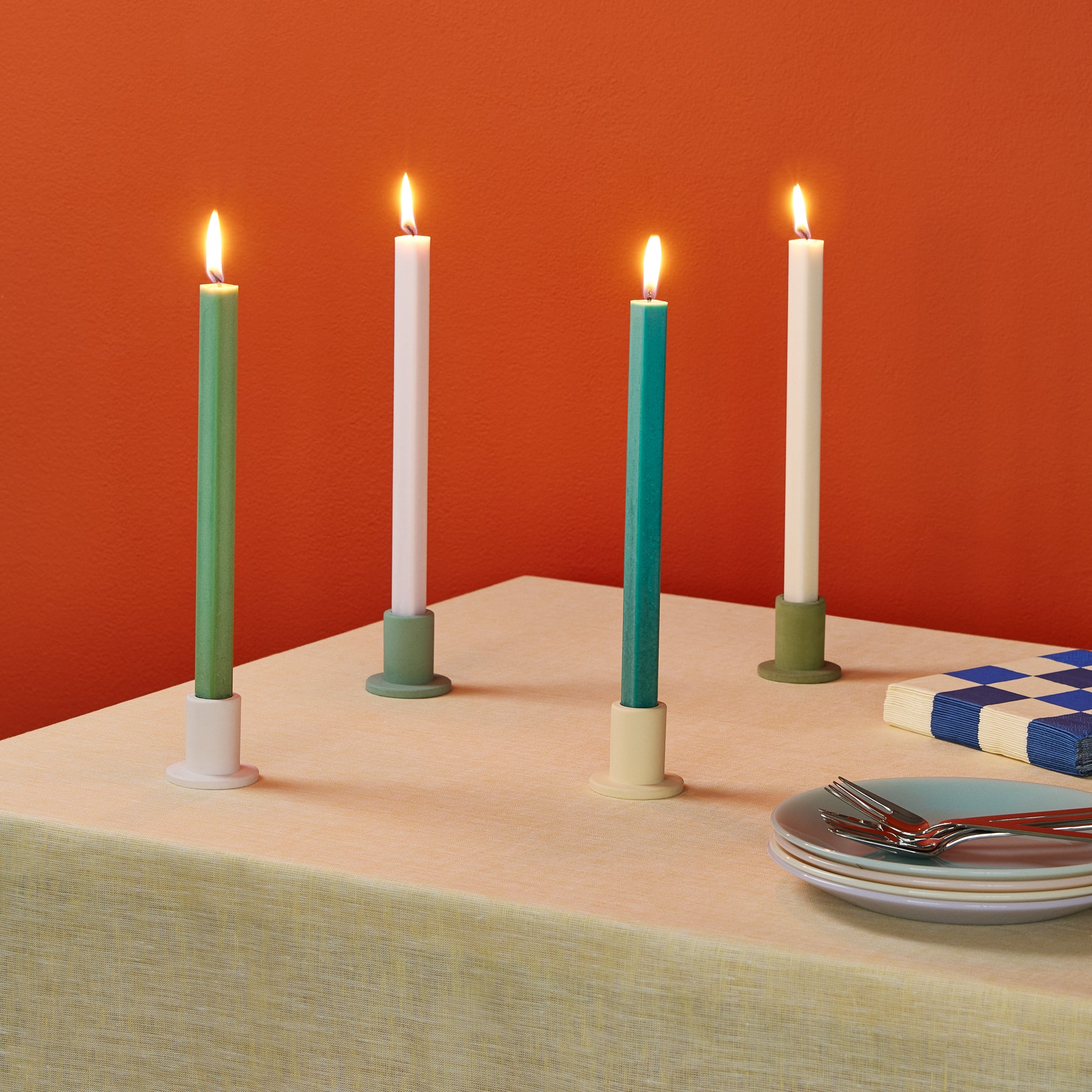 HAY Tube Candle Holder - Emerald Green - Image 4