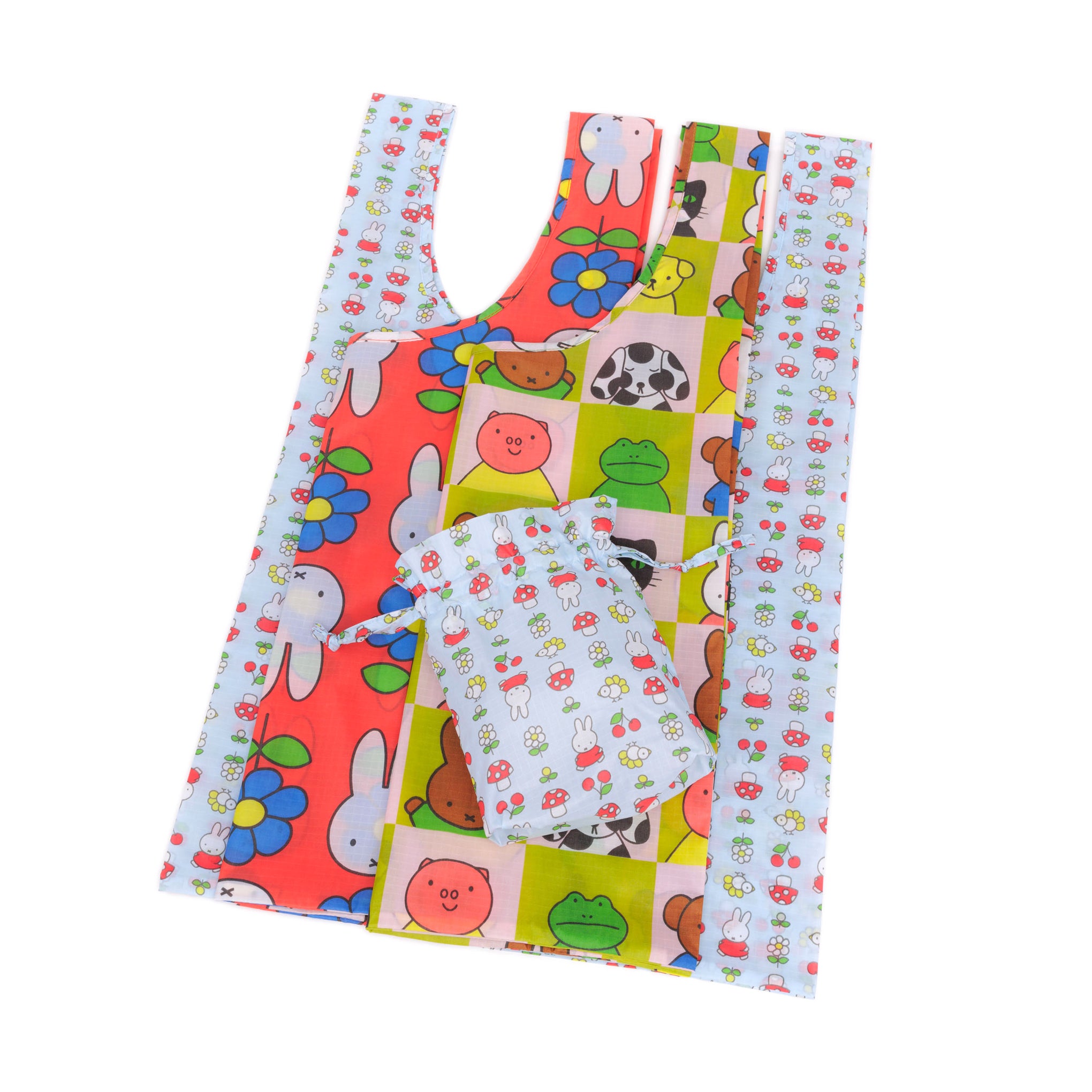 Miffy Baggu Recycled Nylon Standard Tote Bags - Set of 3 - Image 4