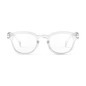 IZIPIZI Rounded-Edge Square Reading Glasses #C - Crystal