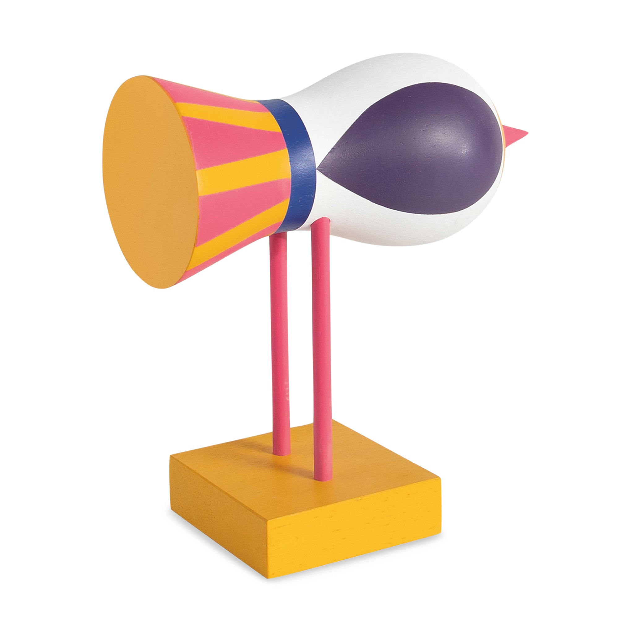 Lisa Larson Wooden Bird Object - Yellow Base - Image 4