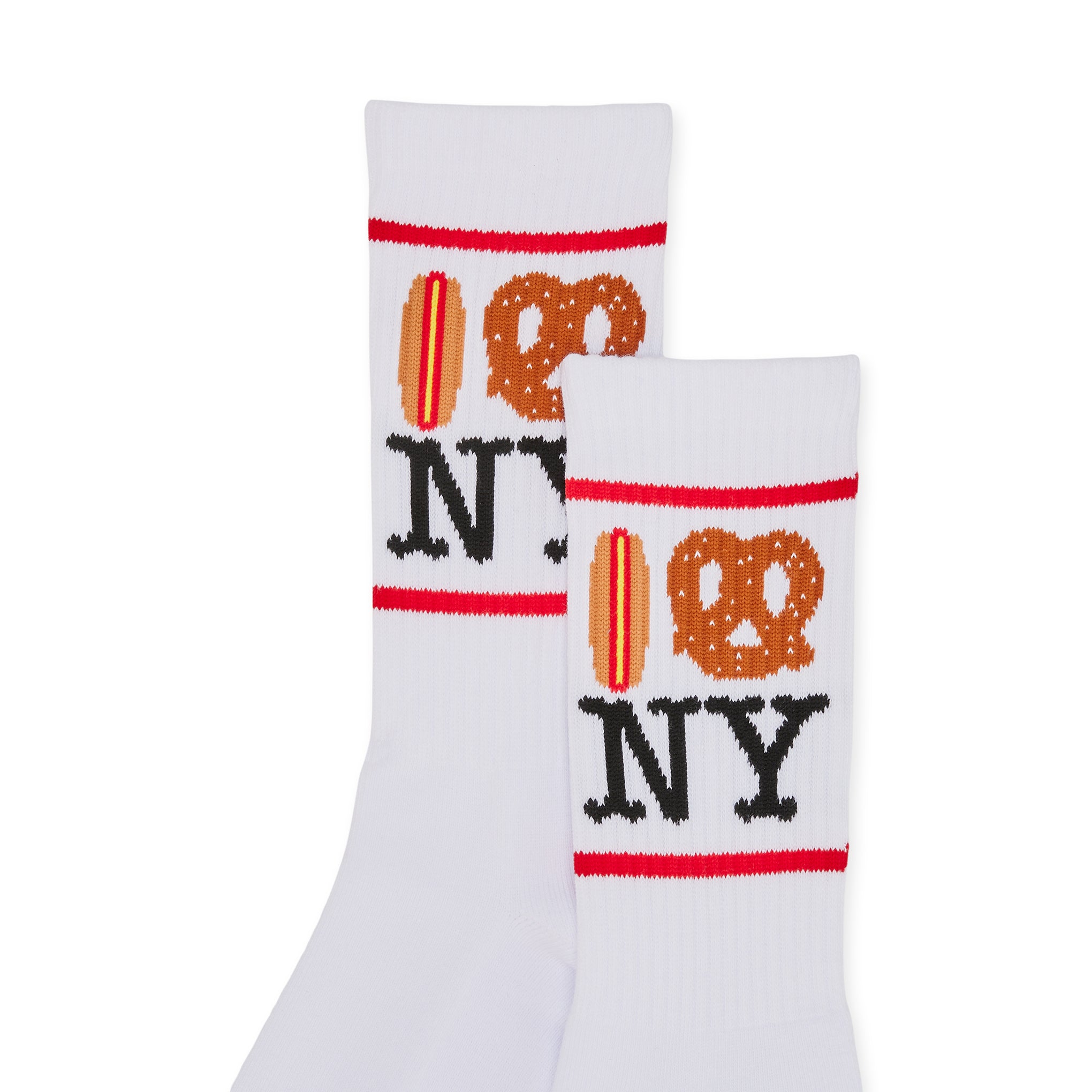 NYC Food Icons Socks - Red - Image 3