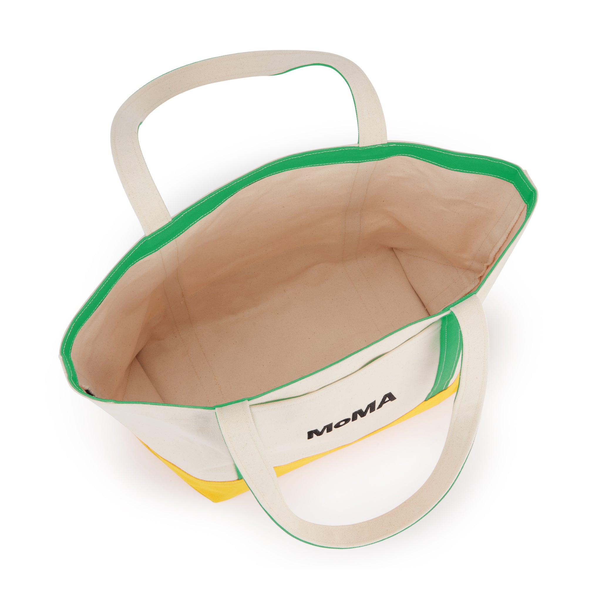 MoMA Baggu Heavyweight Canvas Tote - Green/ Yellow - Image 6