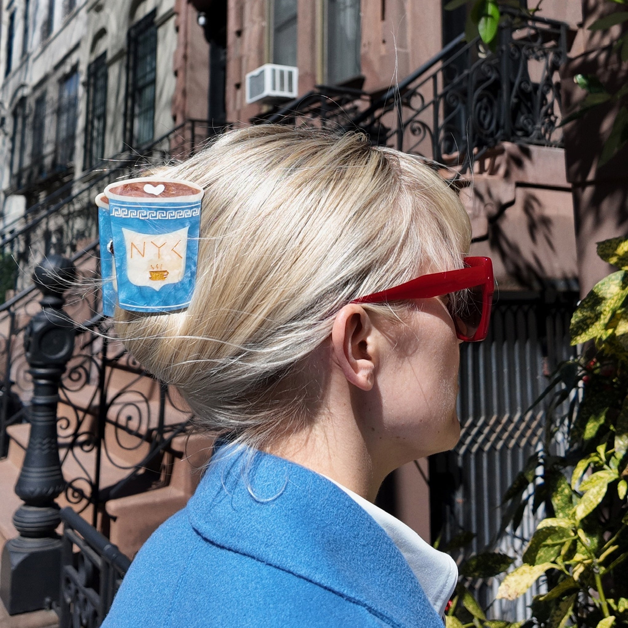 Solar Eclipse Hair Clip - NY Coffee Cup - Image 2