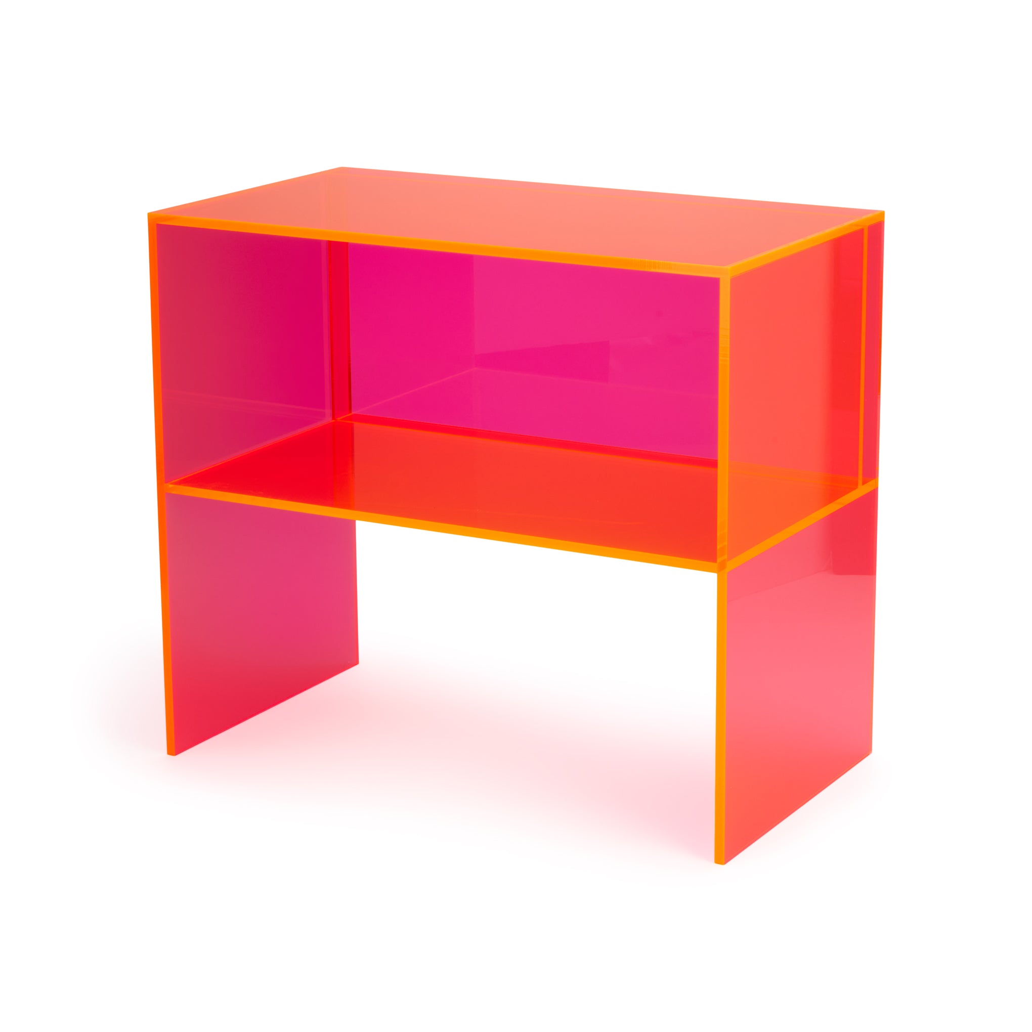 Two-Way Side Table - Neon Orange/ Neon Pink