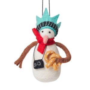 NYC Felt Ornament - Snowman Liberty