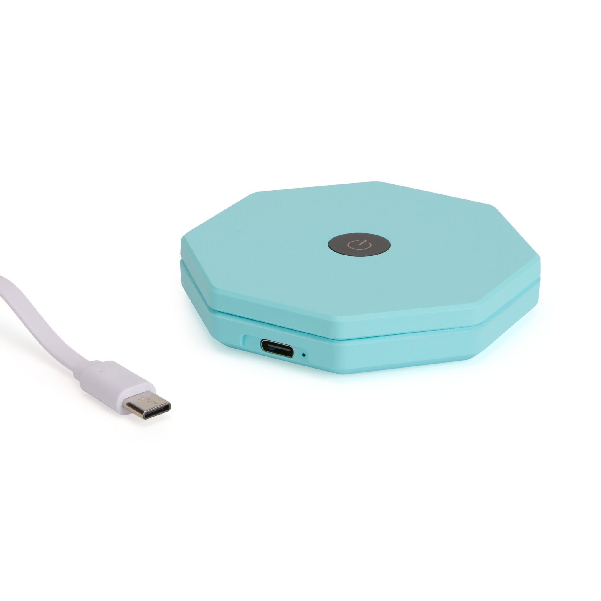 Twist Hexagon Portable Table Lamp - Lagoon Teal - Image 7