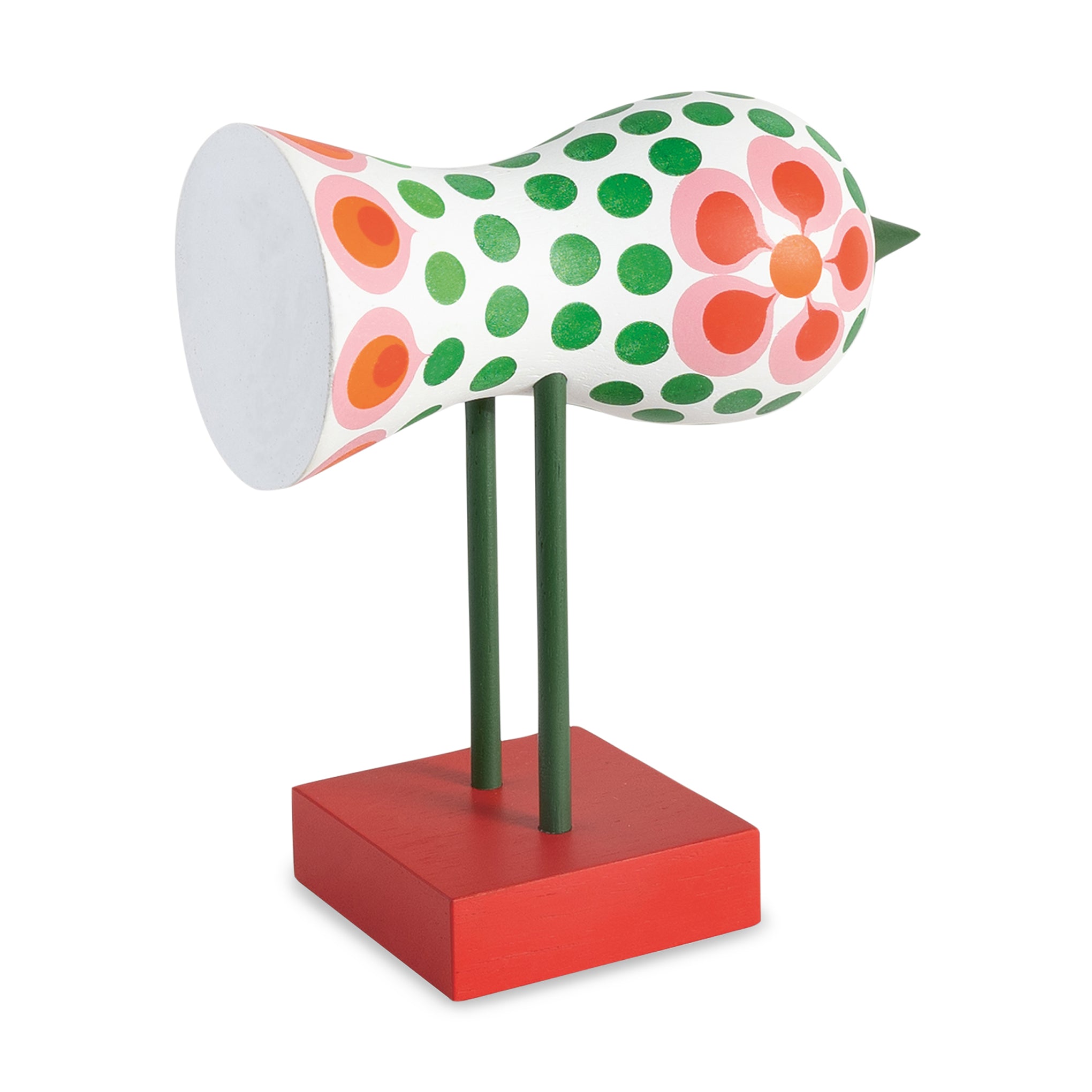 Lisa Larson Wooden Bird Object - Red Base - Image 4