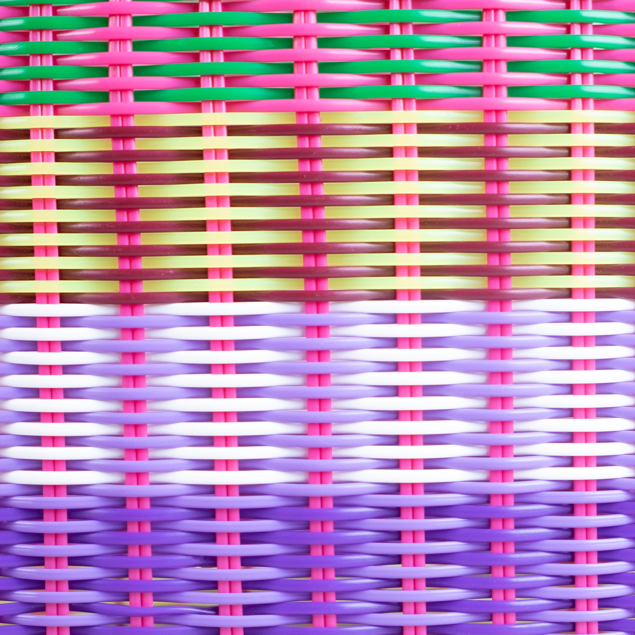 Rayas Multi-Colored Recycled Plastic Basket Bag - Loco Rosa - Image 3