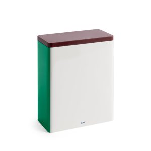 HAY Tin Container - Off White/ Burgundy/ Green
