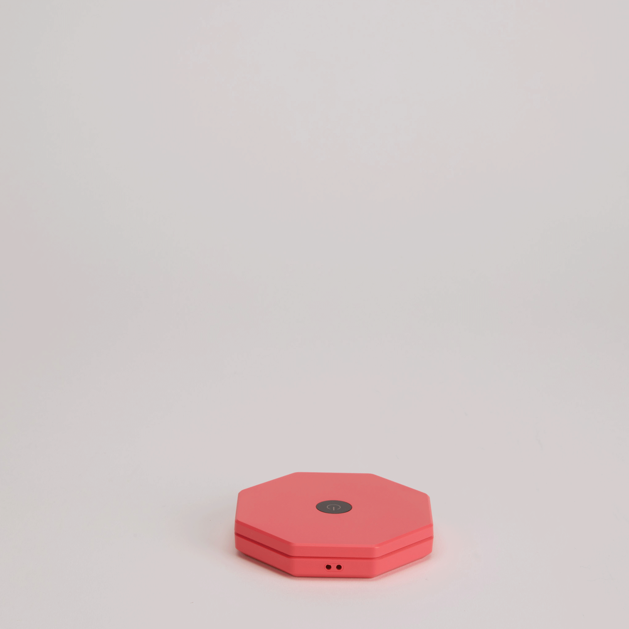 Twist Hexagon Portable Table Lamp - Coral Red - Image 3