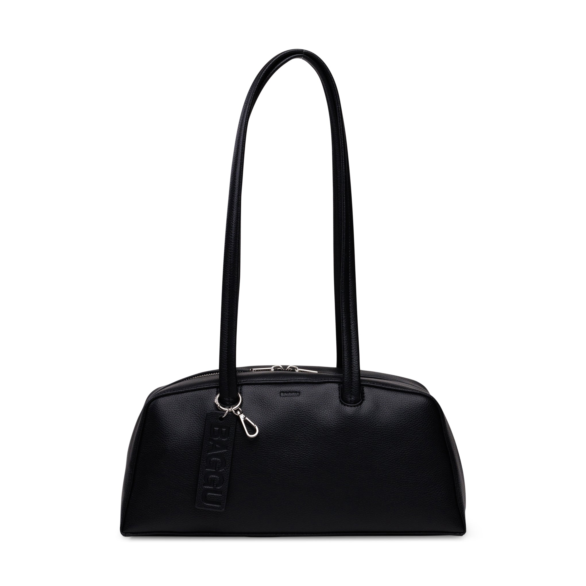 Baggu Recycled Leather Bowler Bag - Black