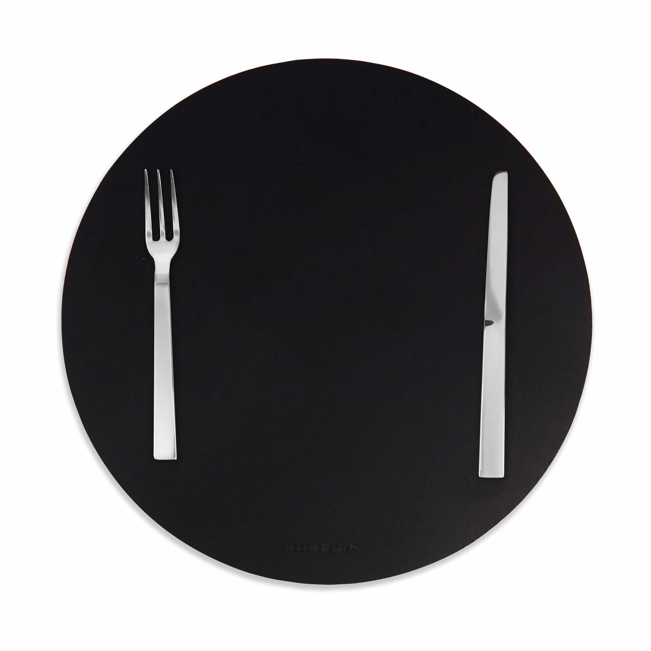 Dual-Sided Recycled Leather Placemat - Green/ Black - Image 8