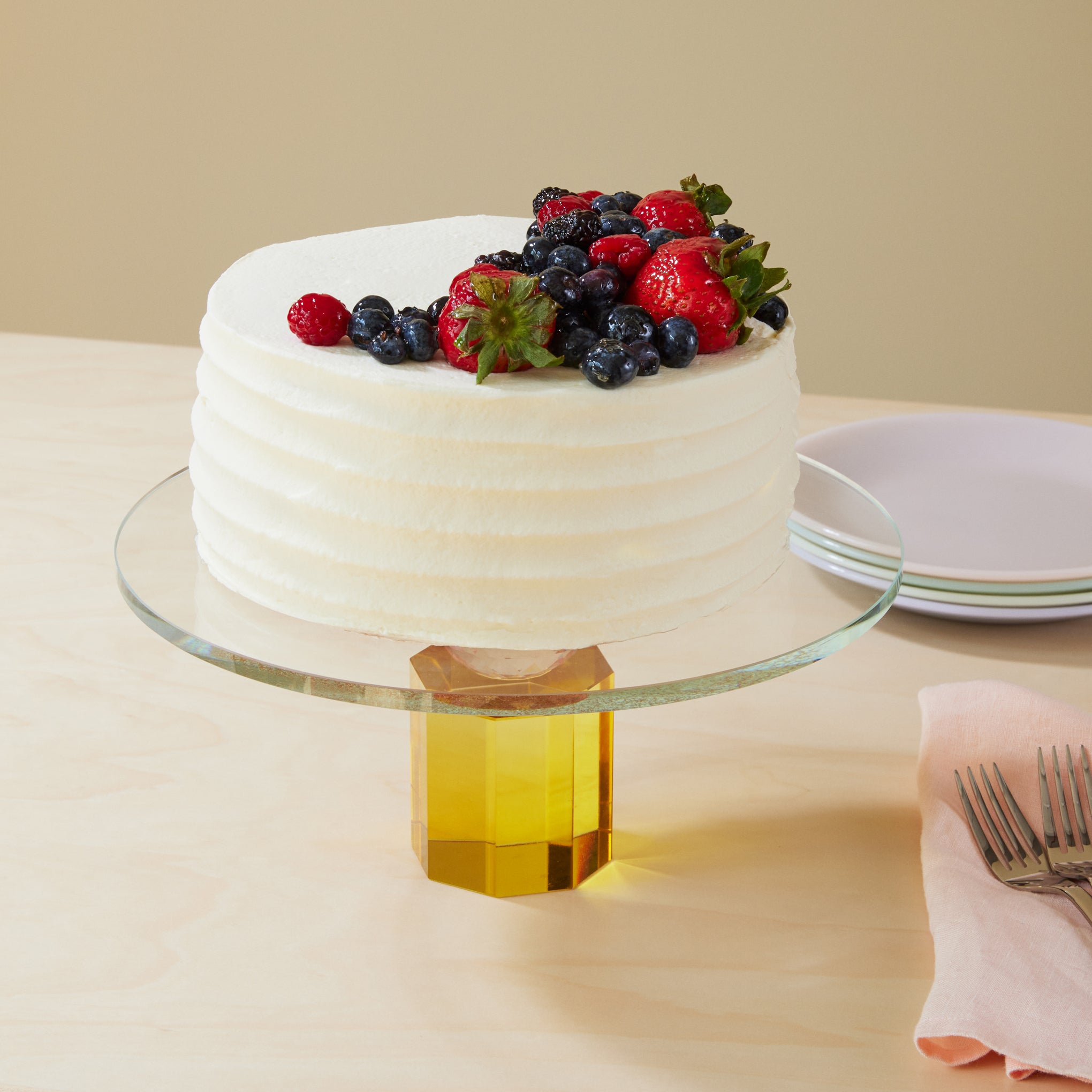 Faceted Crystal Cake Stand - Image 5