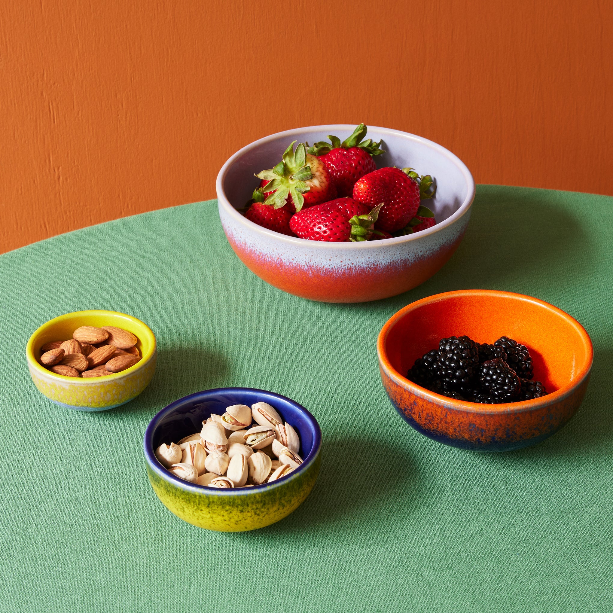 Portuguese Glazed Ceramic Nesting Bowls - Image 2