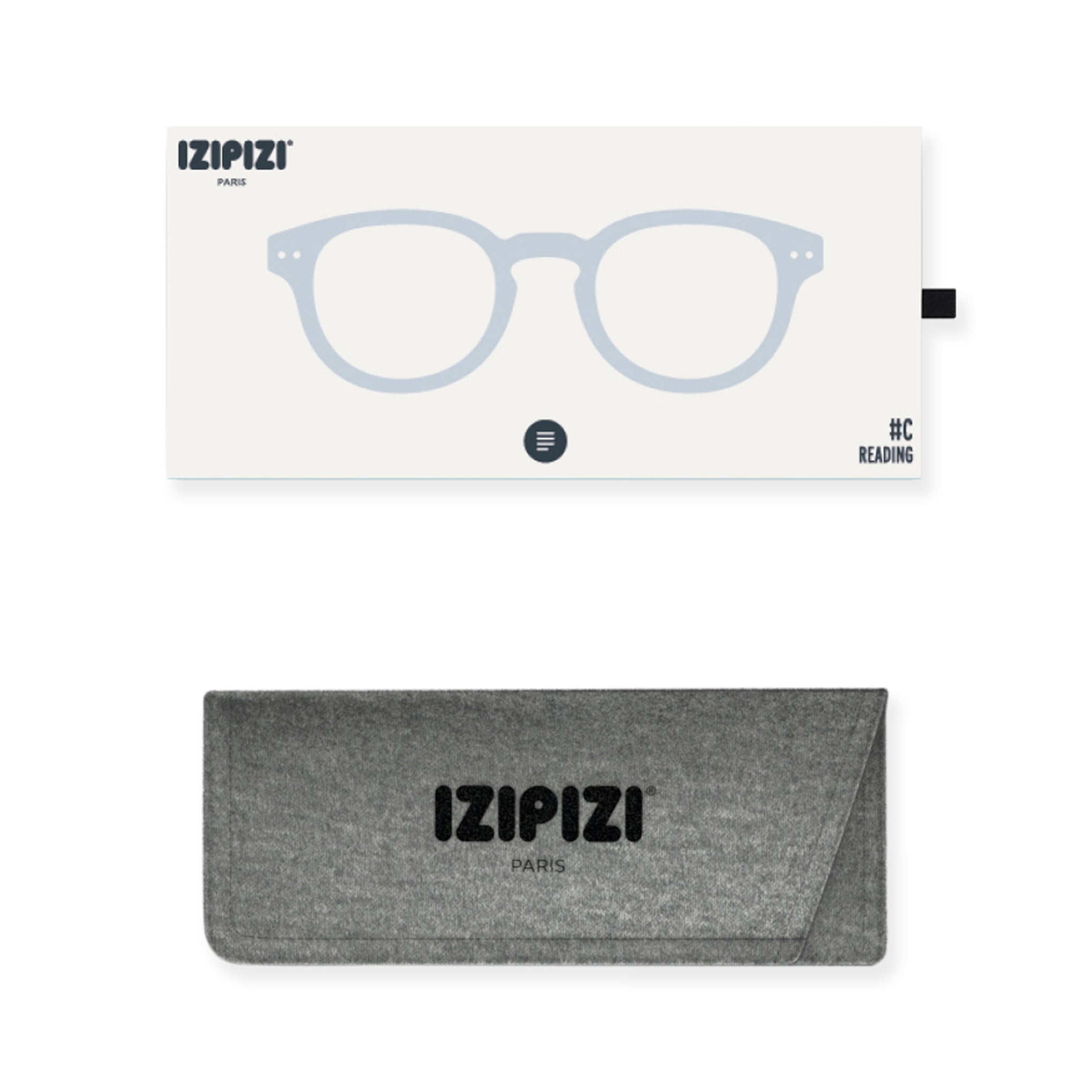 IZIPIZI Rounded-Edge Square Reading Glasses #C - Frozen Blue - Image 5