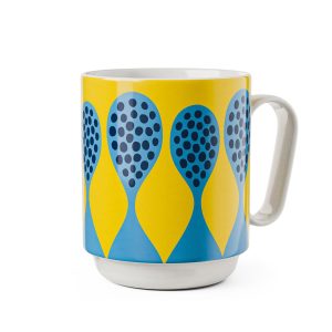 Lisa Larson Bone China Bird Mug - Blue
