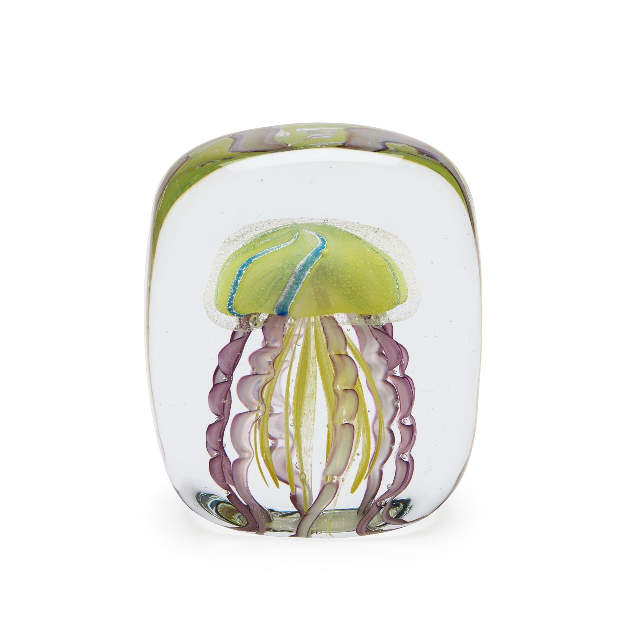 Jellyfish Glass Objet d'Art - Short Yellow