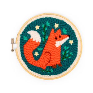 Kikkerland Punch Needle Embroidery Kit - Fox