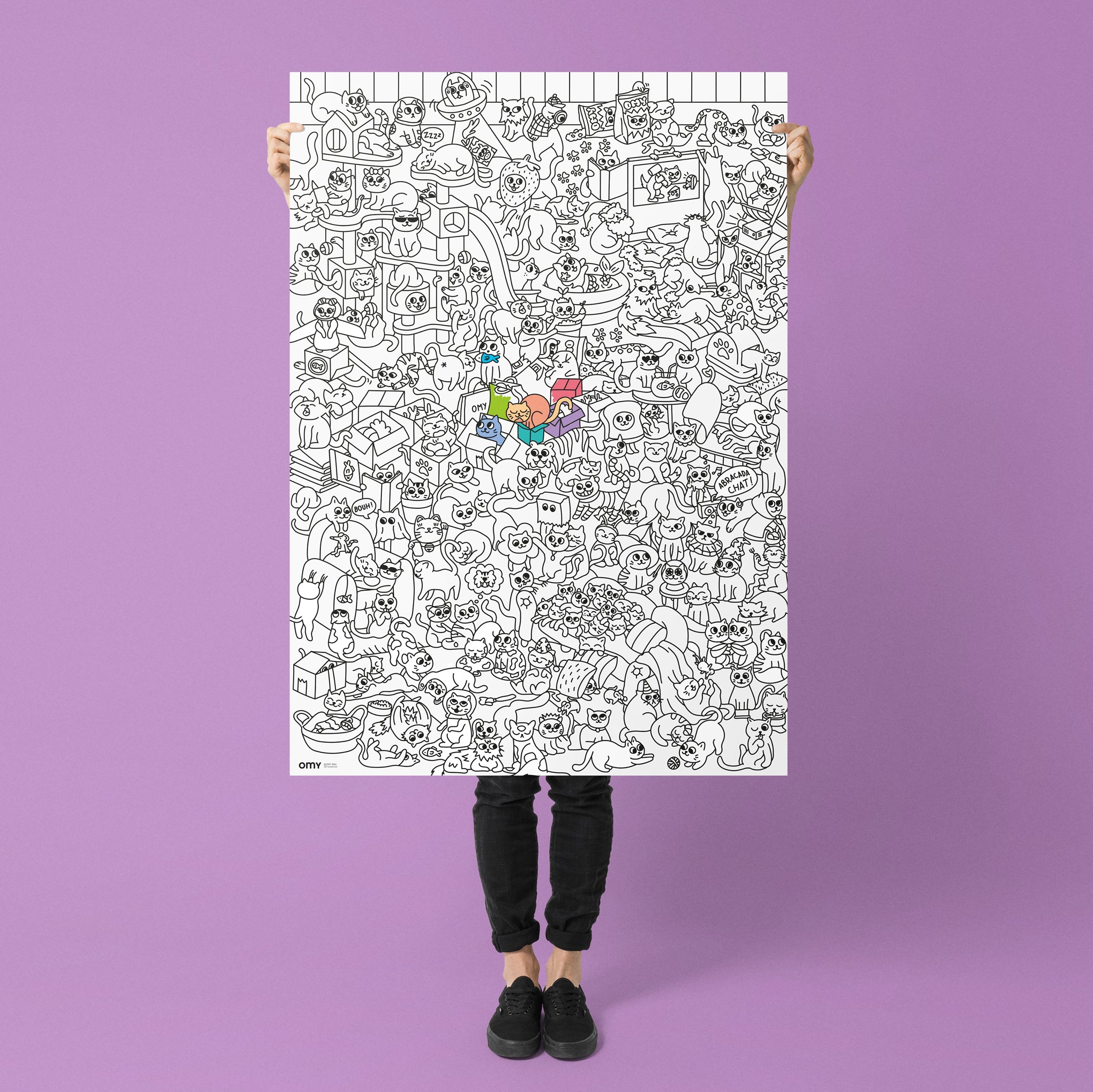 OMY Kitty Giant Coloring Poster - Image 2