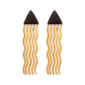 Joan Miró Gold-Plated Triangle Waves Earrings