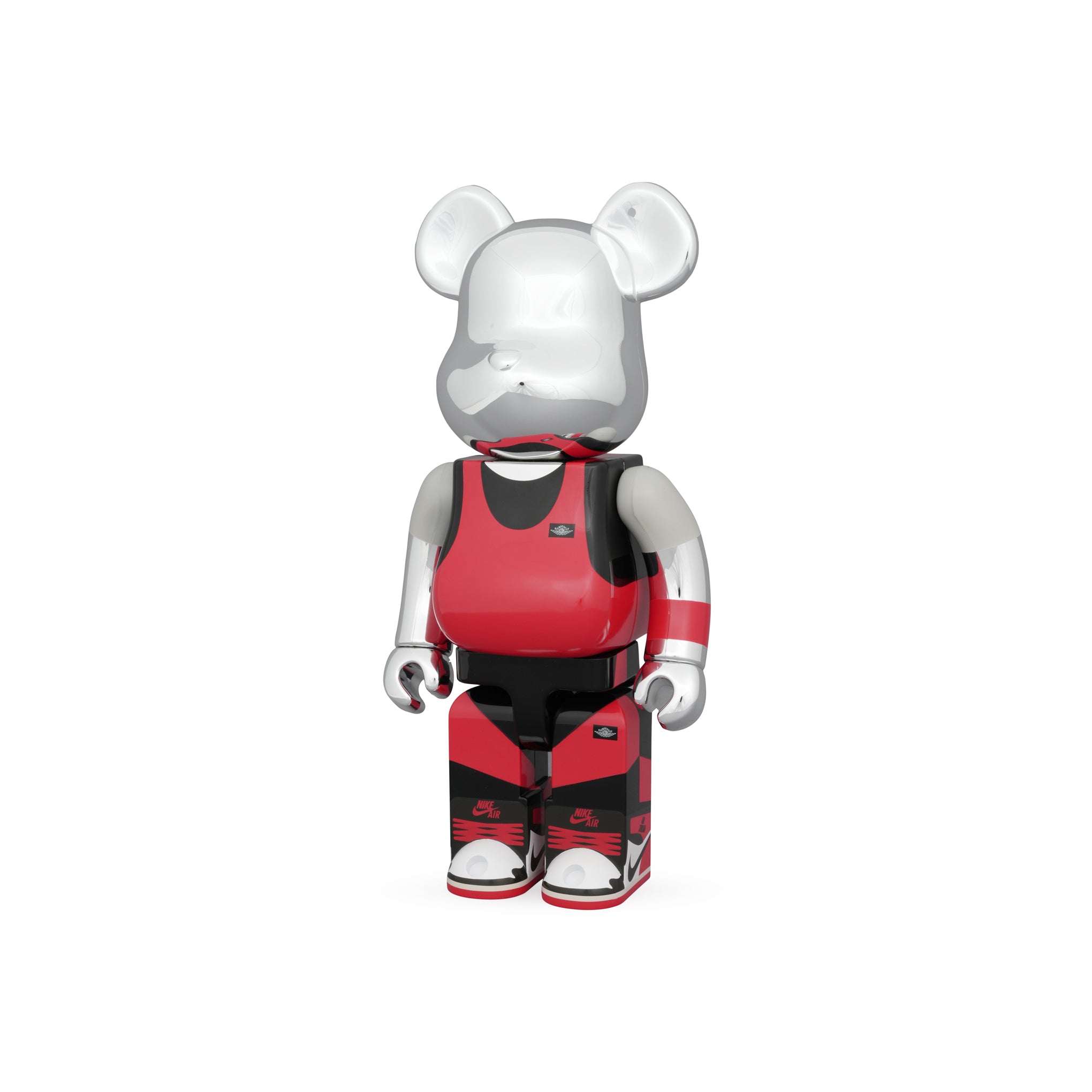 BE@RBRICK Michael Jordan 1985 Air Jordan Collectible Figure - Playground 1985 Silver - Image 6