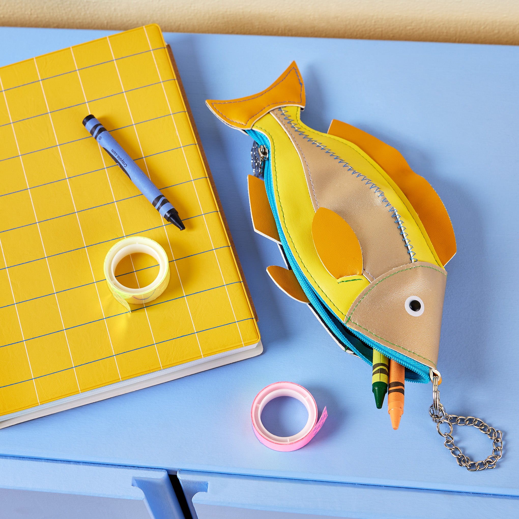 Fish Zip Pouch - Yellow - Image 2