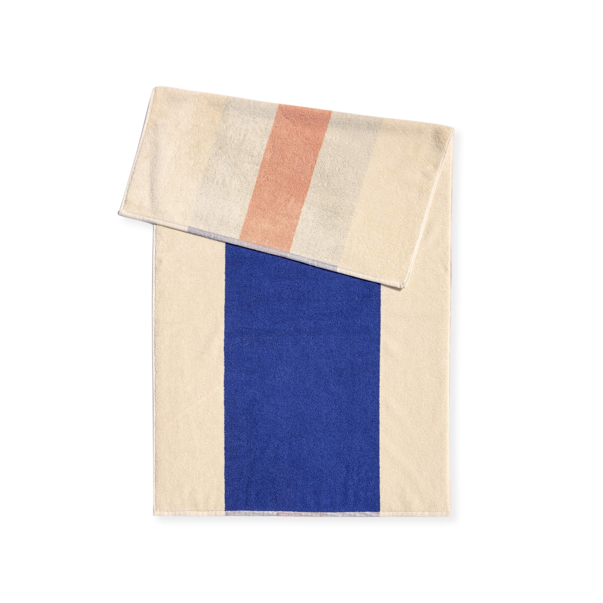 Martens Organic Cotton Towel - Royal Blue/ Peach