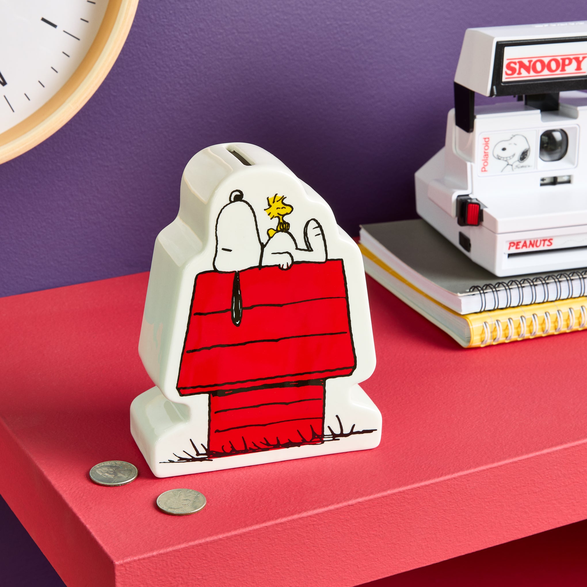 Snoopy Ceramic House Coin Bank - Image 2