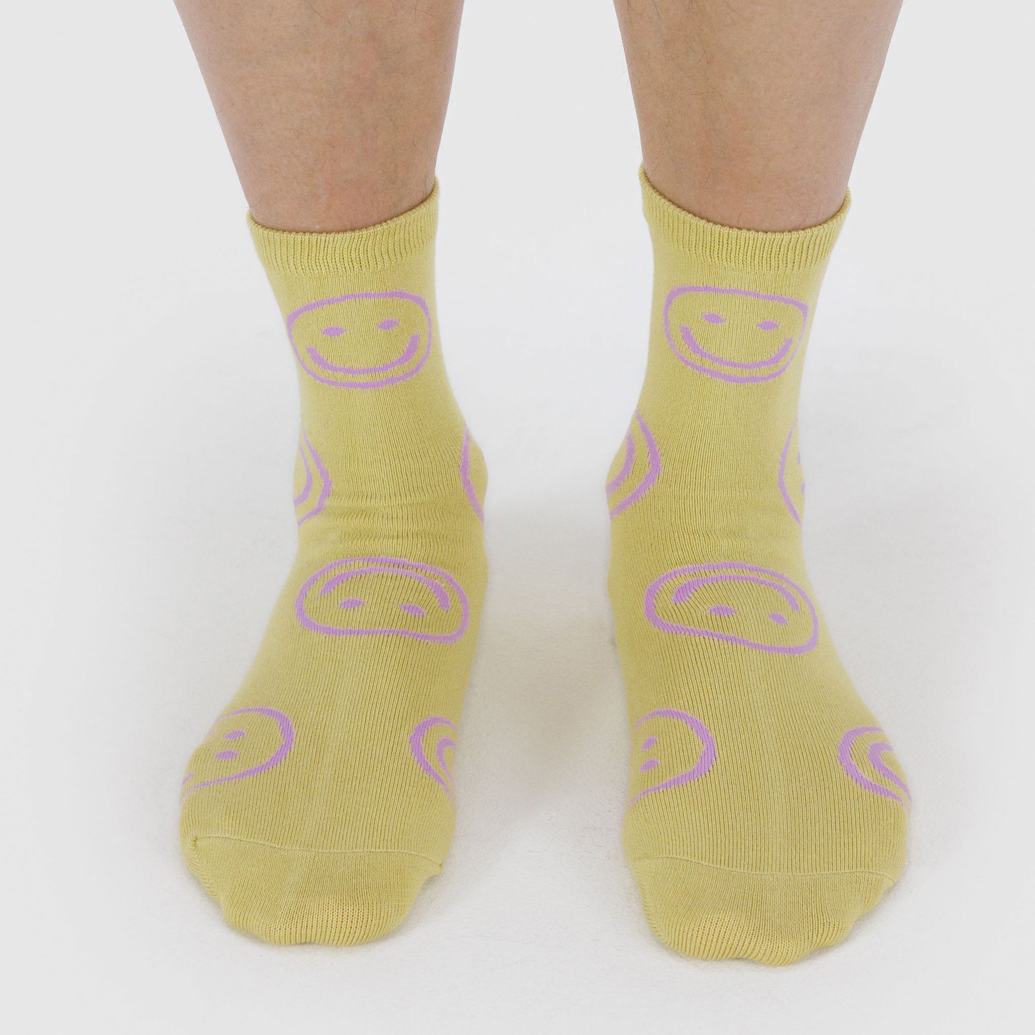 Baggu Crew Socks - Straw Happy - Image 2