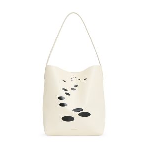 Alexander Calder Mansur Gavriel Everyday Cabas Leather Tote Bag - Dots Jasmine