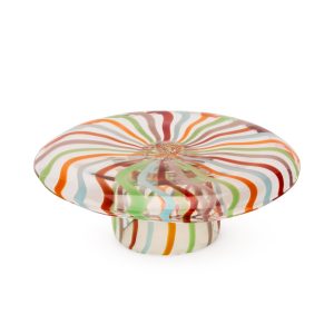Reversible Cake Stand/Chip & Dip Glass Platter