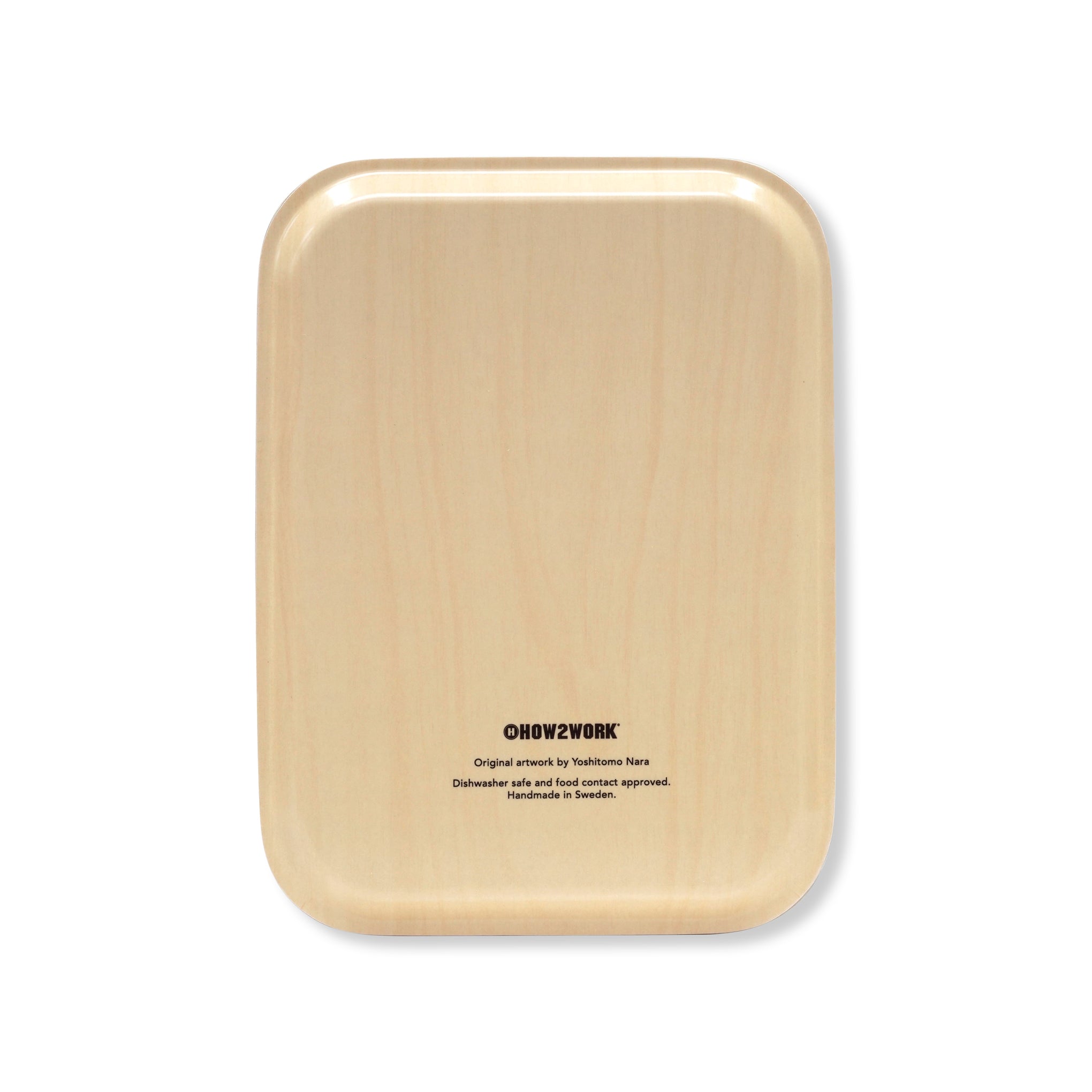 Yoshitomo Nara Birch Wood Tray - Blue/ Multi - Image 3