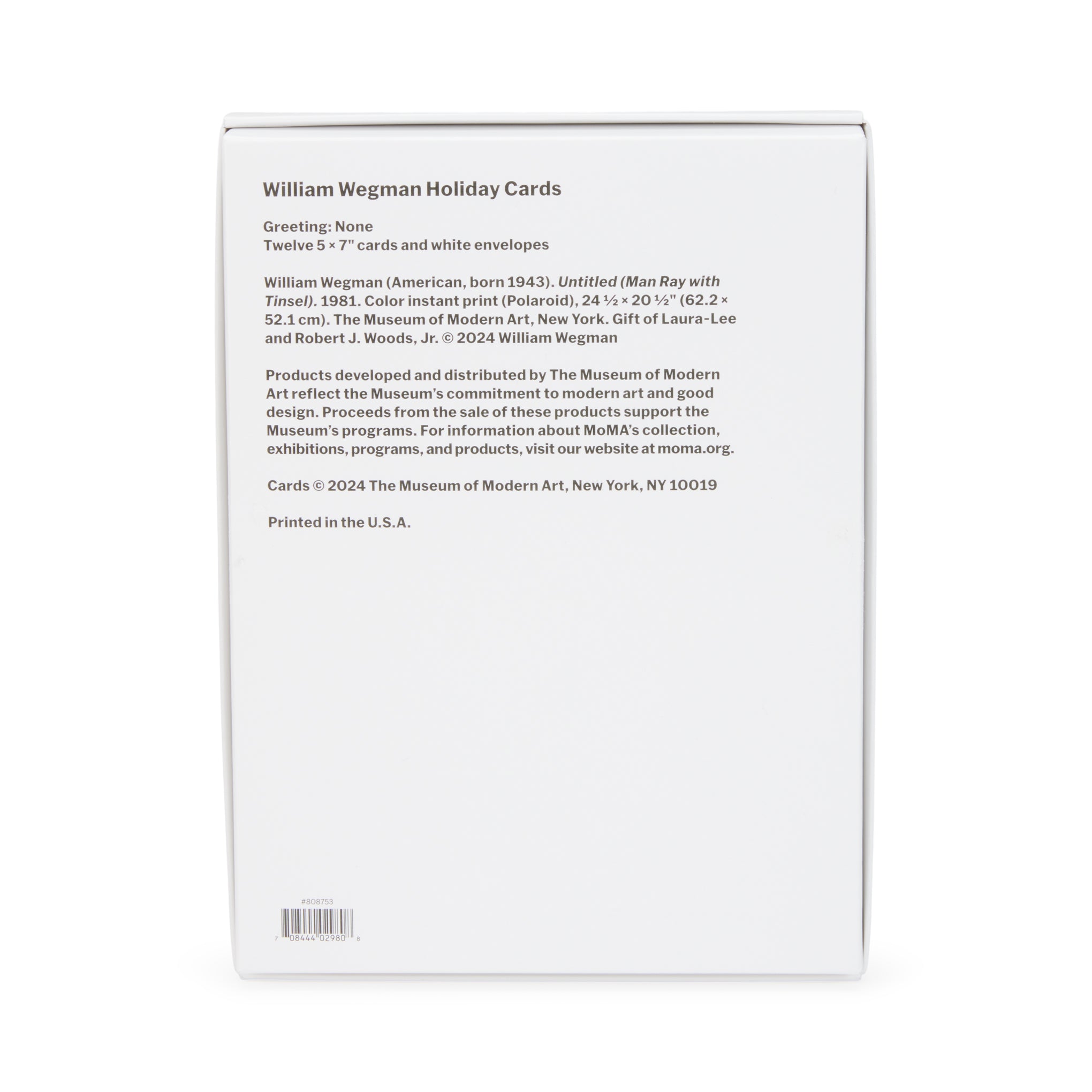 William Wegman Man Ray with Tinsel Holiday Cards - Set of 12 - Image 6