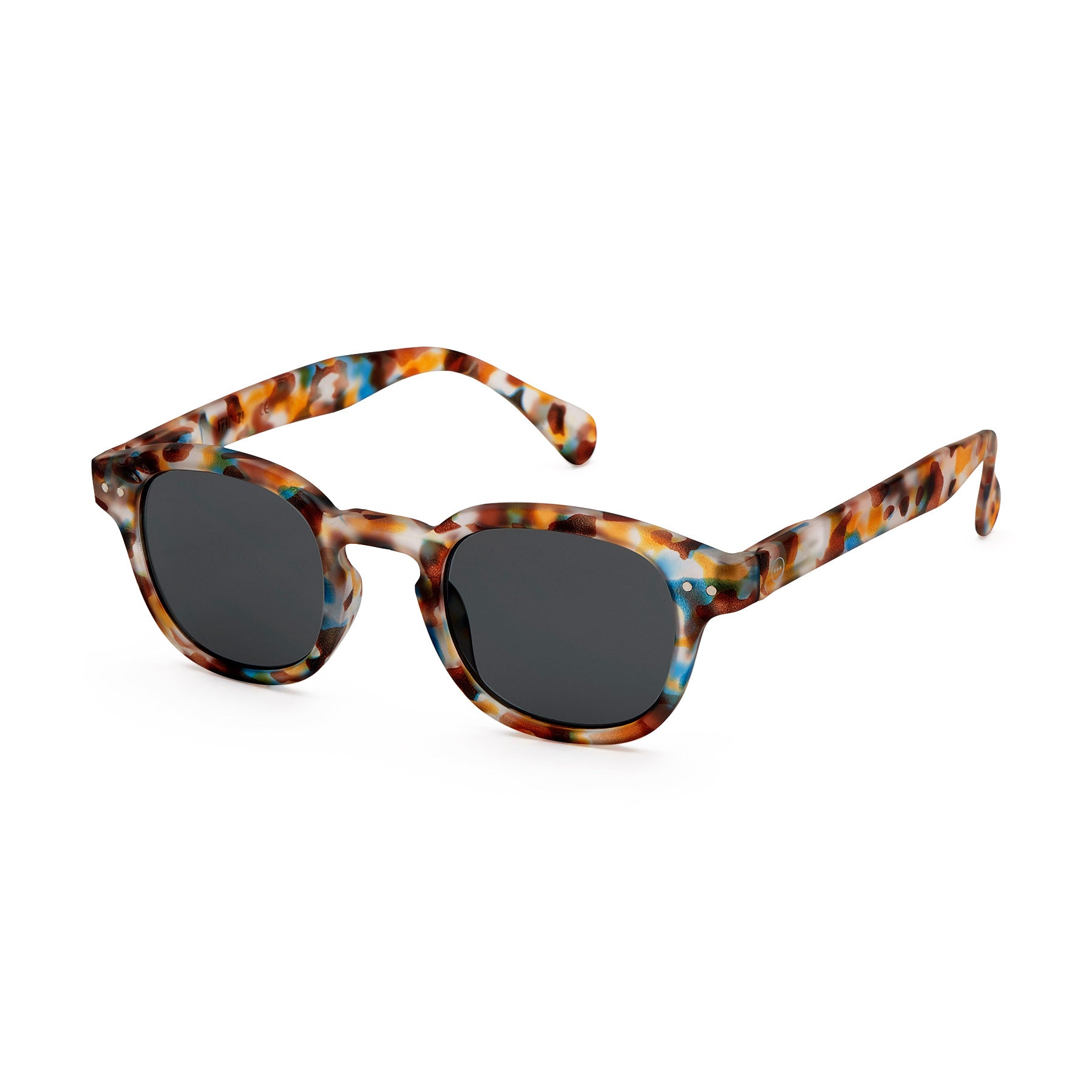 IZIPIZI Rounded-Edge Square Sunglasses #C - Blue Tortoise - Image 2
