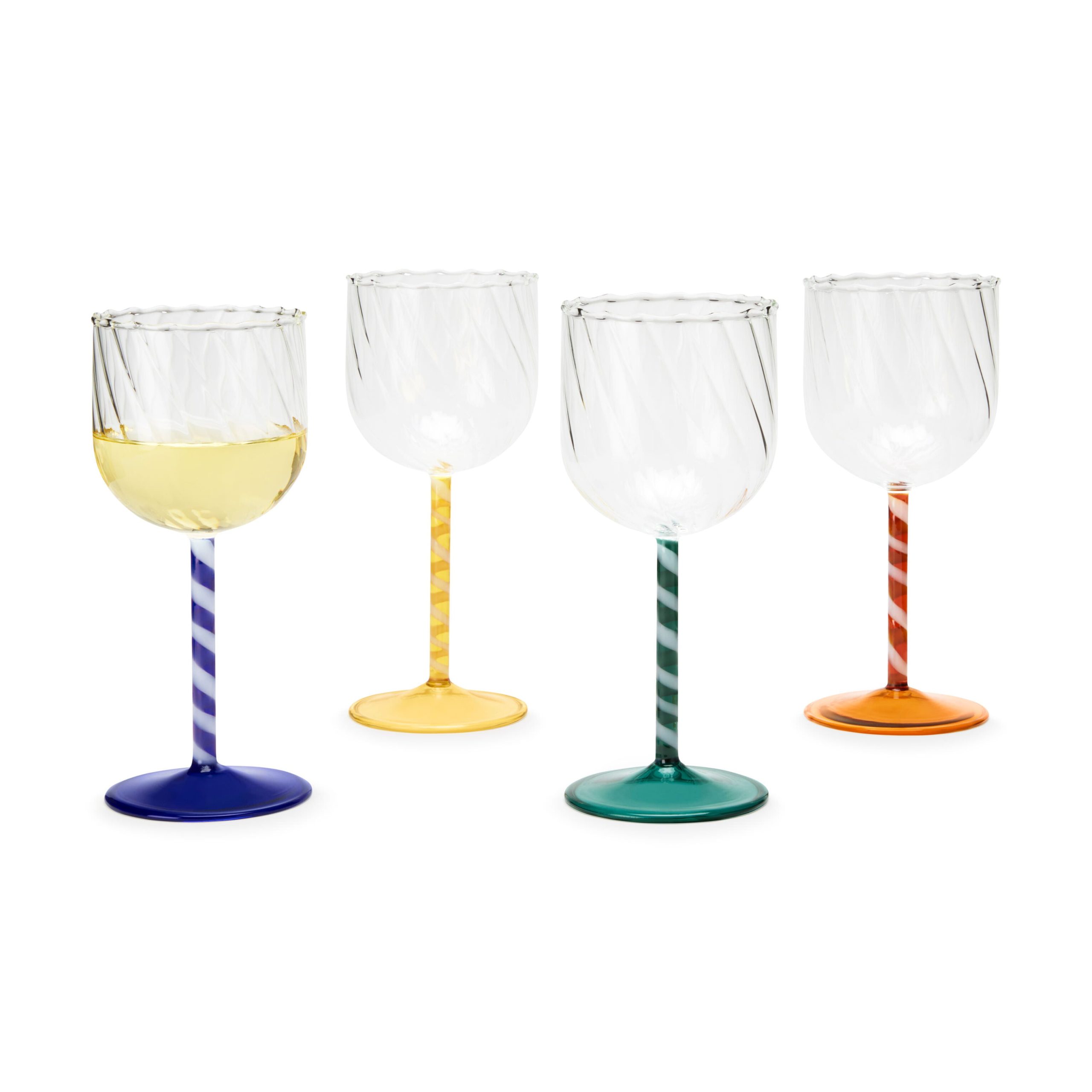 Candy Twist Glassware - Set of 4 - Wine Set of 4