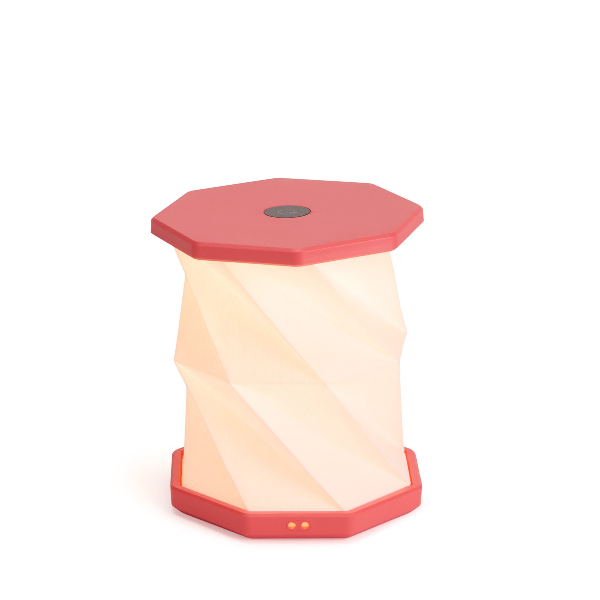 Twist Hexagon Portable Table Lamp - Coral Red - Image 5