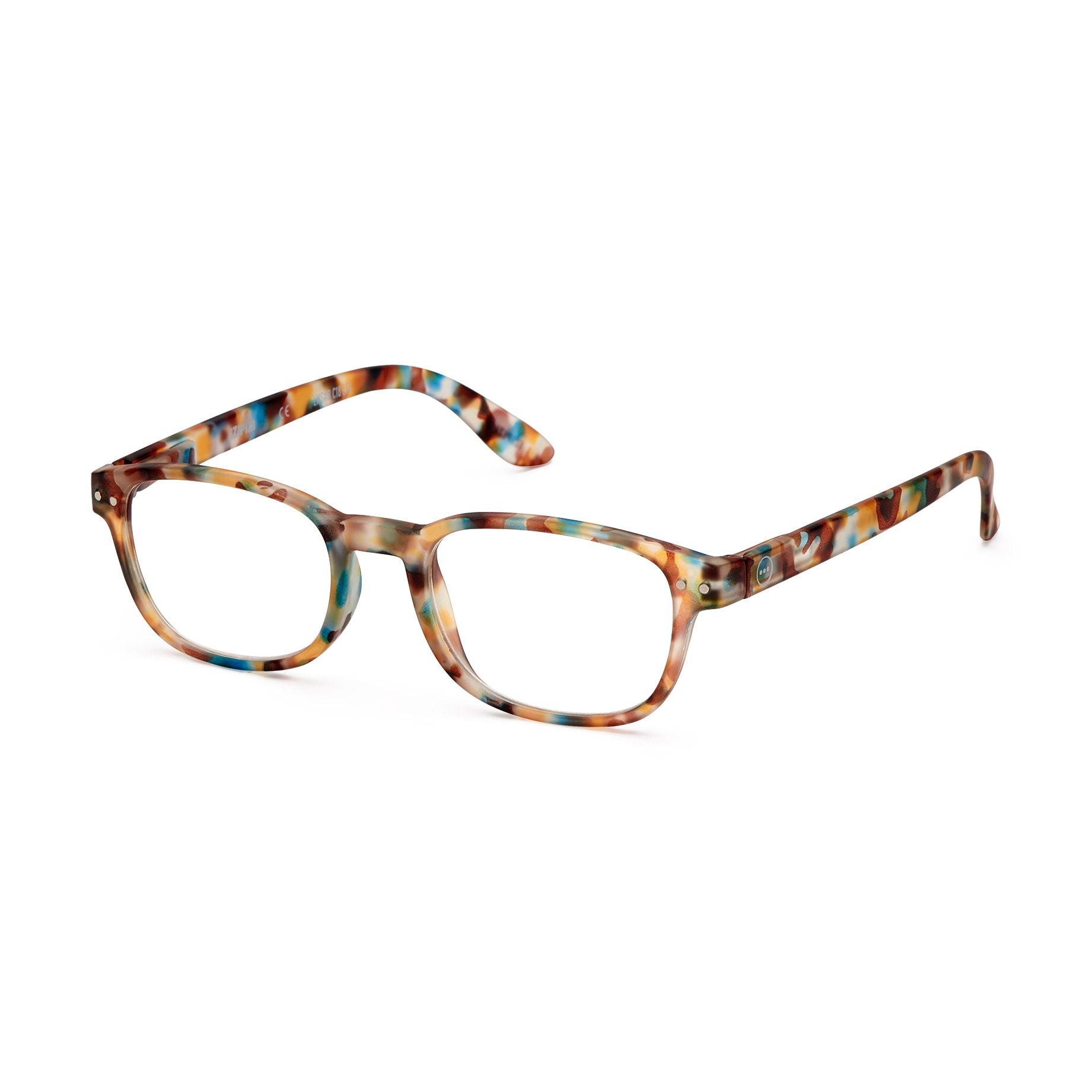 IZIPIZI Rectangular Reading Glasses #B - Blue Tortoise - Image 3