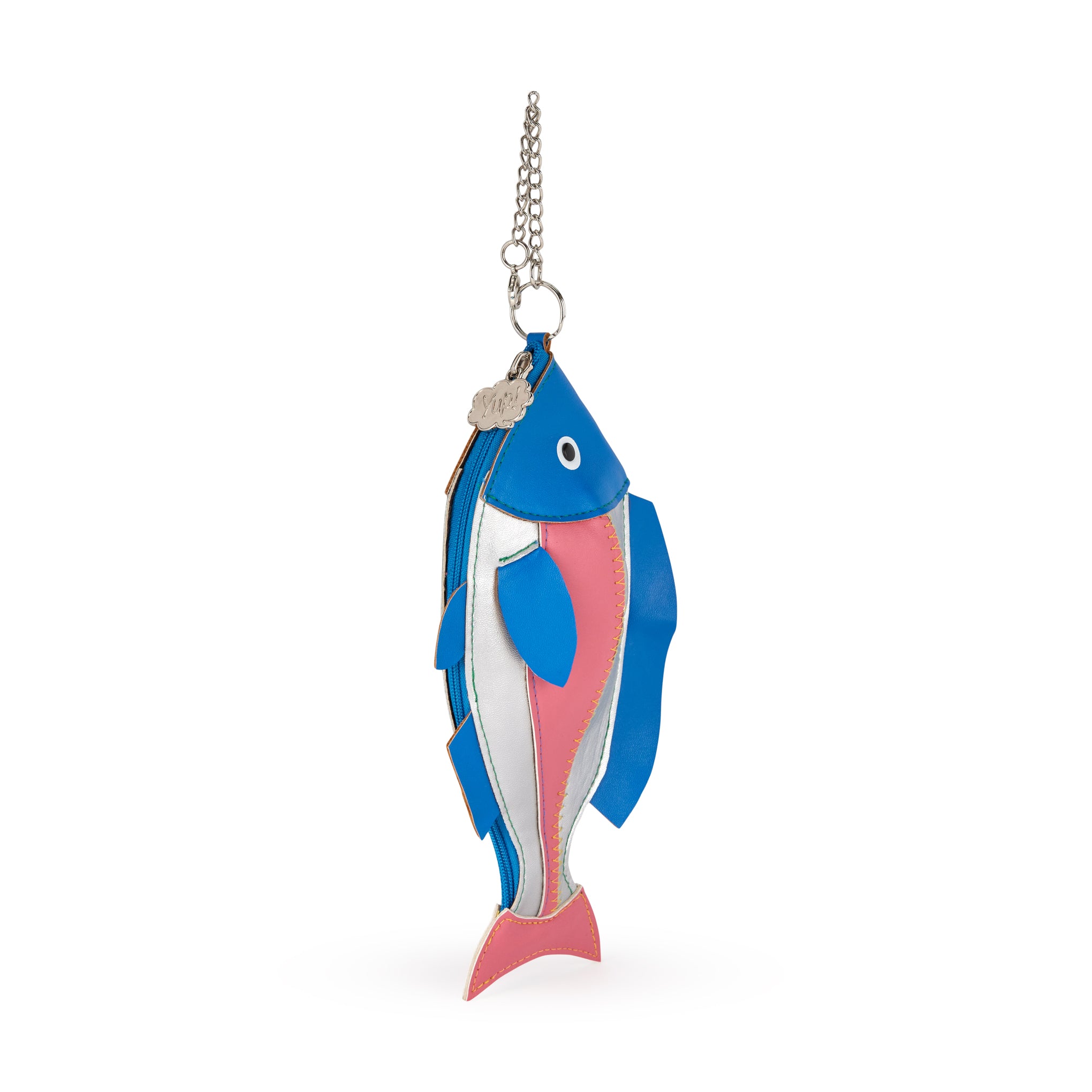 Fish Zip Pouch - Blue/ Pink - Image 3