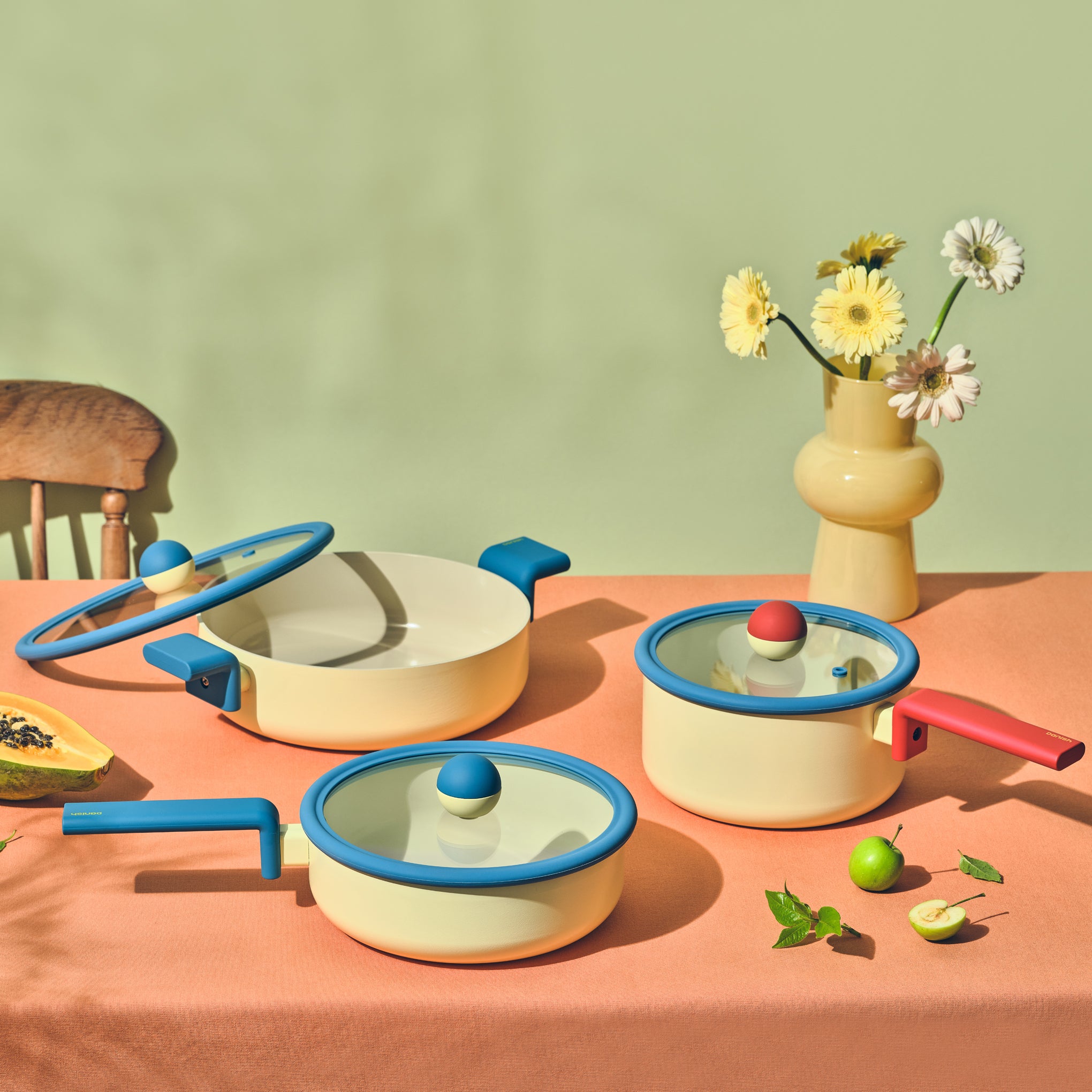 Geometric Non-Stick Cookware with Lid - Multipan - Image 2