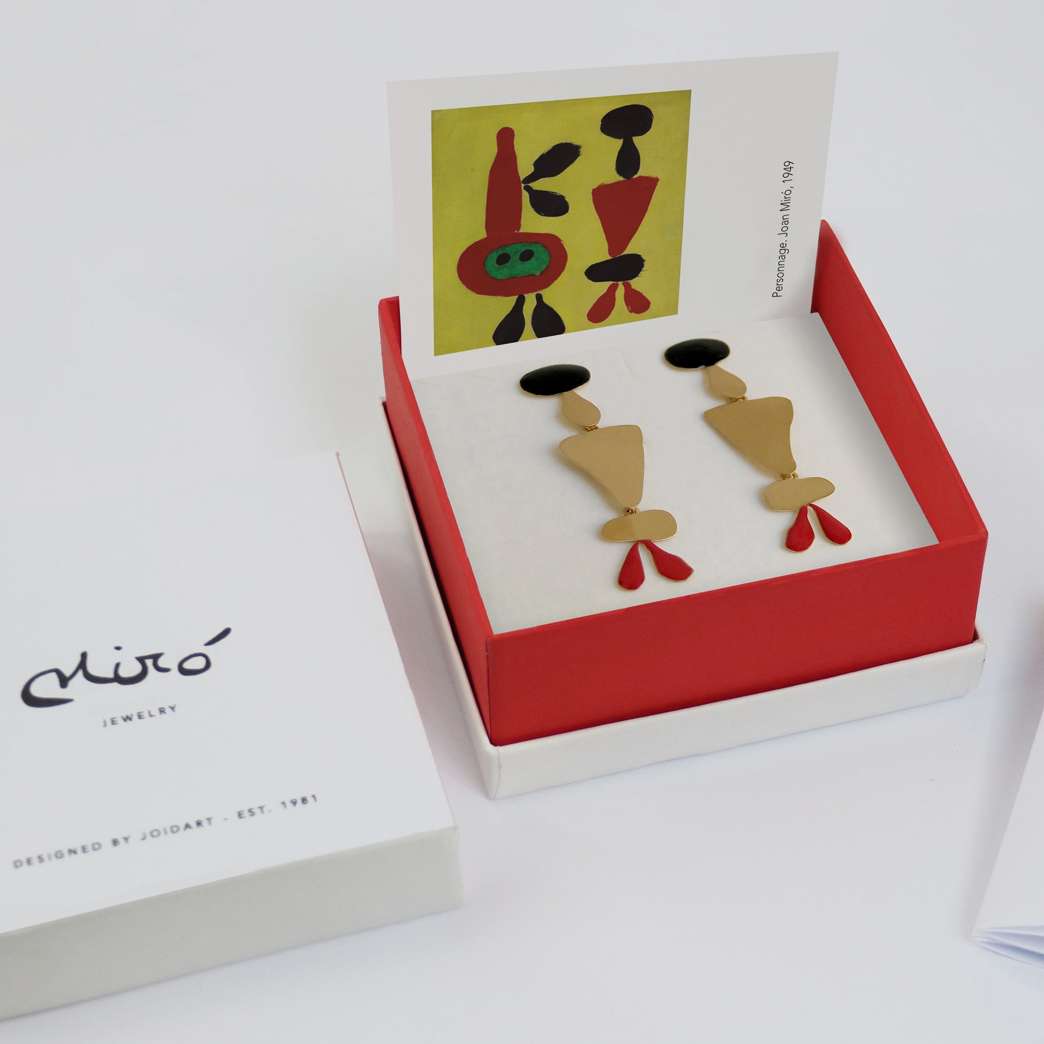 Joan Miró Gold-Plated Linear Shapes Earrings - Image 4