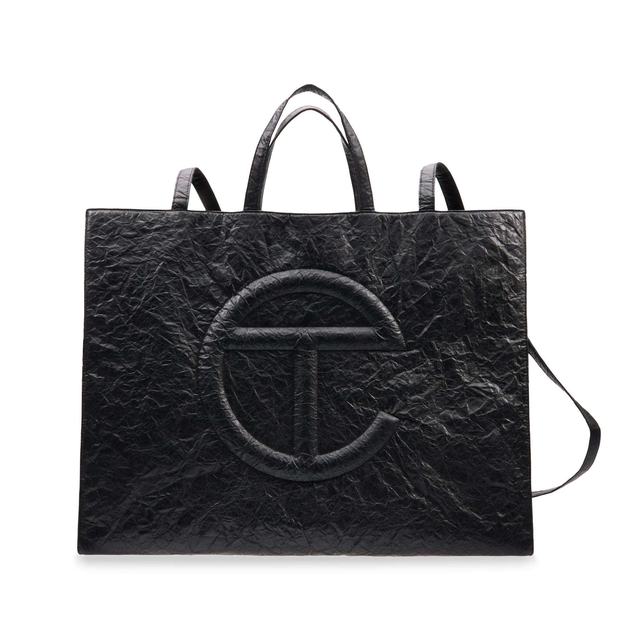 Telfar Tyvek Shopping Bag - Black - Image 3