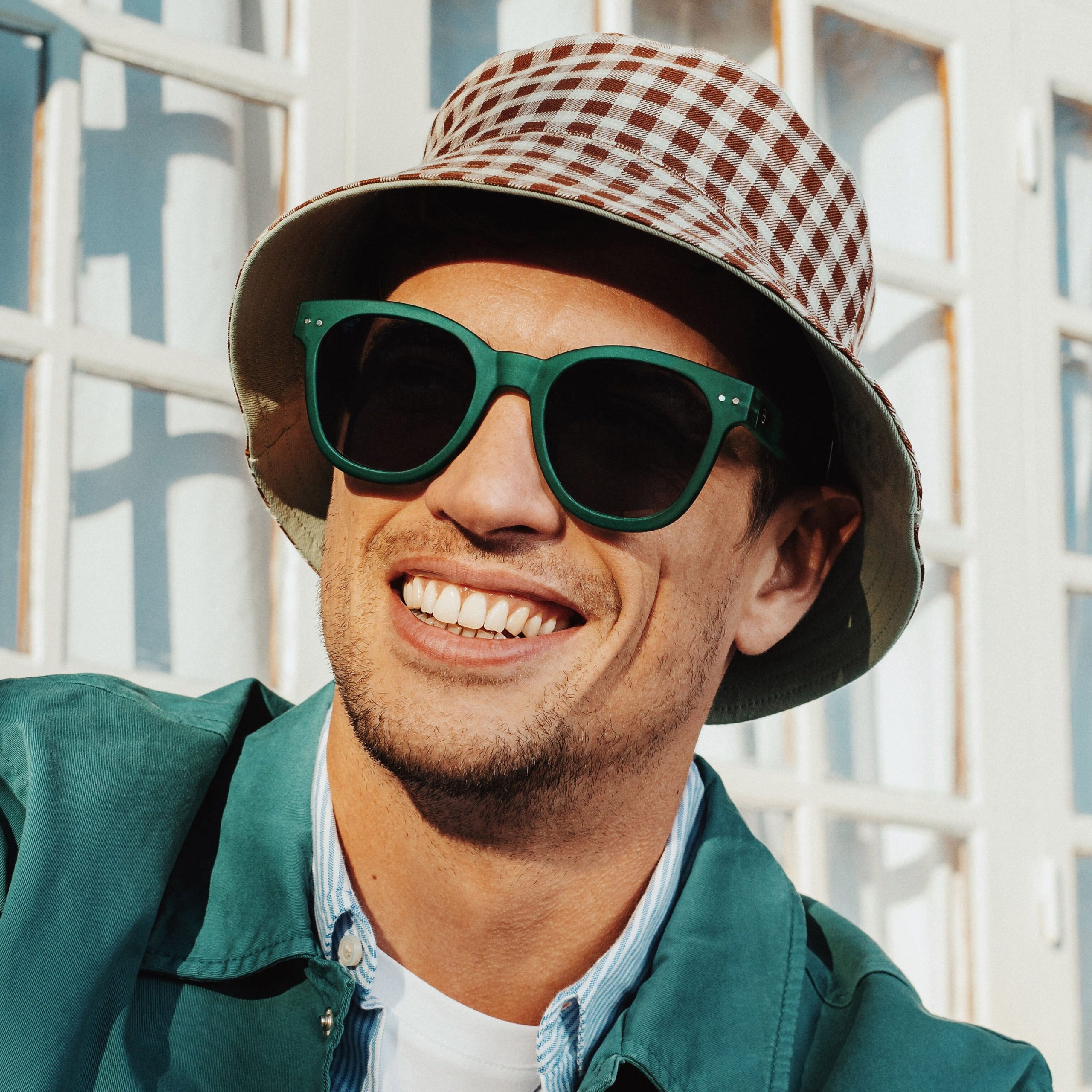 IZIPIZI Round Sunglasses #M - Green Crystal - Image 2