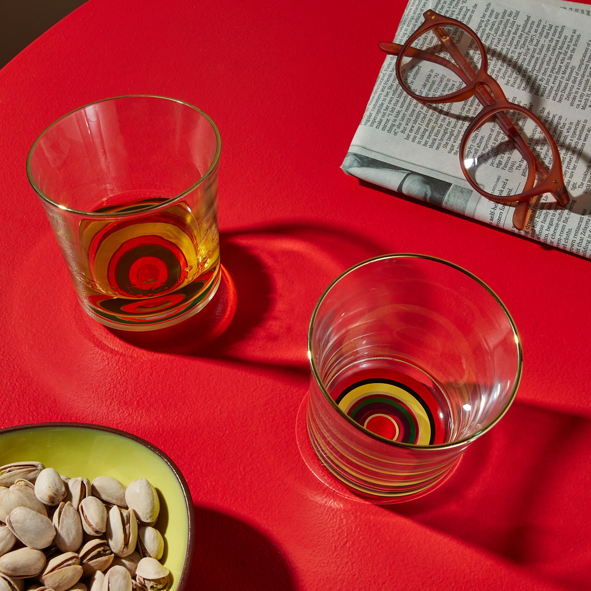 Japanese Rocking Whisky Glass - Red - Image 6