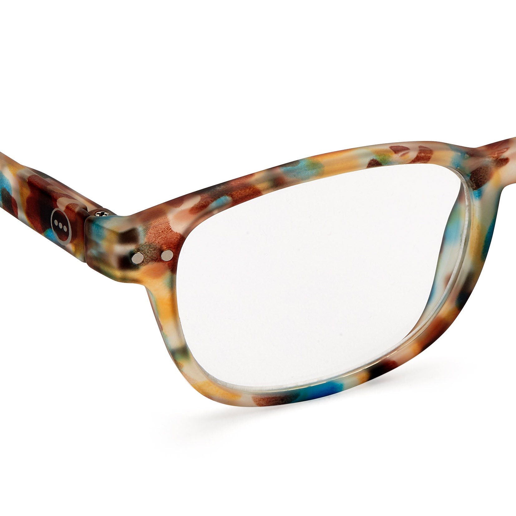 IZIPIZI Rectangular Reading Glasses #B - Blue Tortoise - Image 14