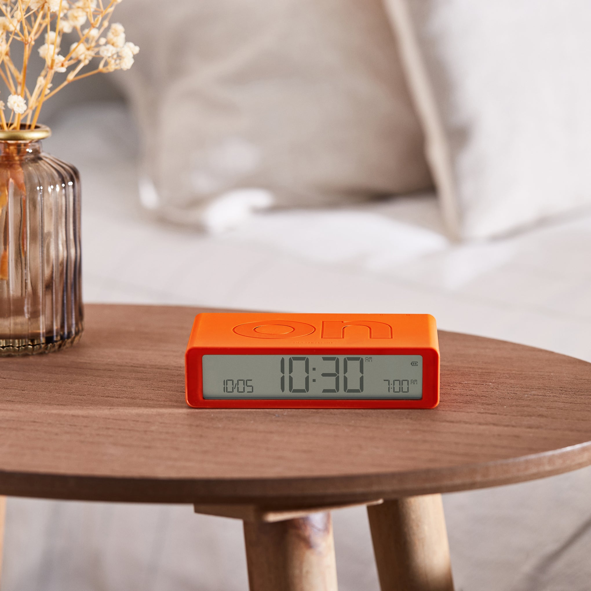Lexon Flip Rechargeable Alarm Clock - Orange - Image 7